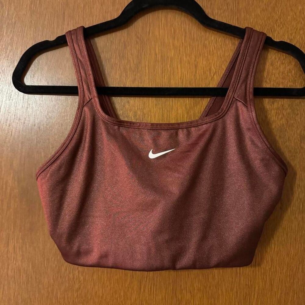 Nike Women's Burgundy and Brown Bra